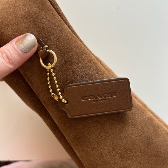 Coach Hadley Brown Suede Bag - Picture 5 of 6